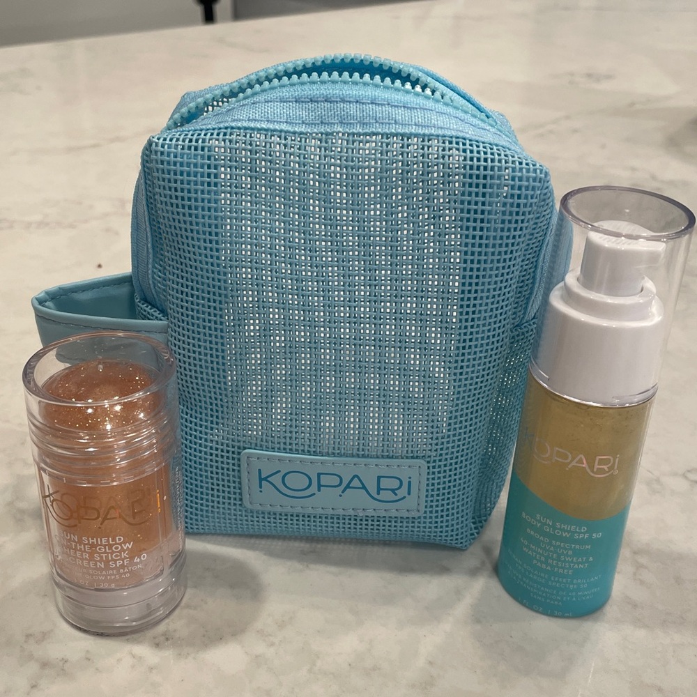 Kopari Sun Voyage Kit SPF with bag